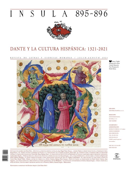 Cover image for Dante y la cultura hispánica